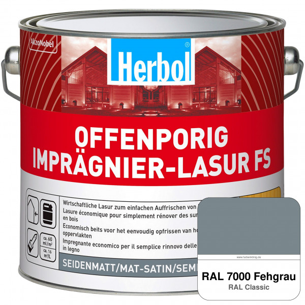 Offenporig Imprägnier-Lasur FS (RAL 7000 Fehgrau)