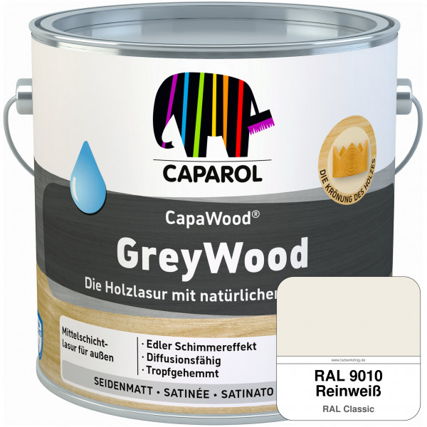 CapaWood® GreyWood (RAL 9010 Reinweiß) - ersetzt Capadur GreyWood