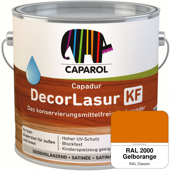 Caparol Capadur DecorLasur KF (RAL 2000 Gelborange)