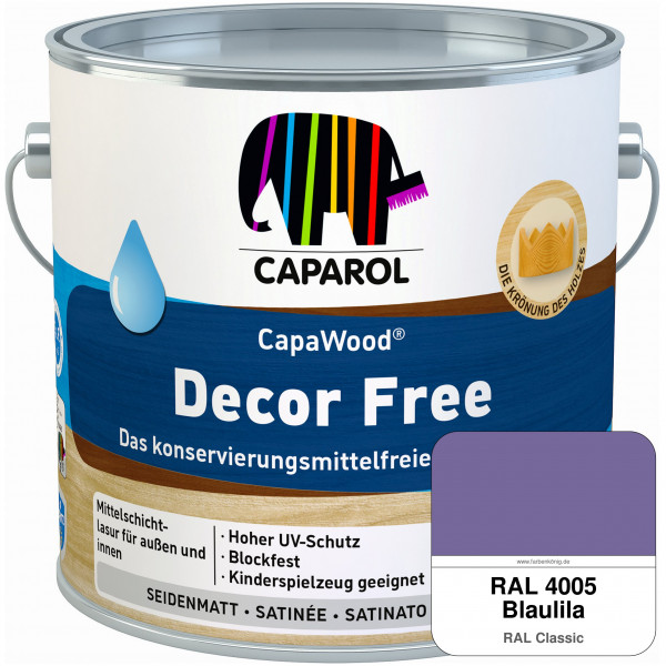 CapaWood® Decor Free (RAL 4005 Blaulila) - ersetzt Capadur DecorLasur KF