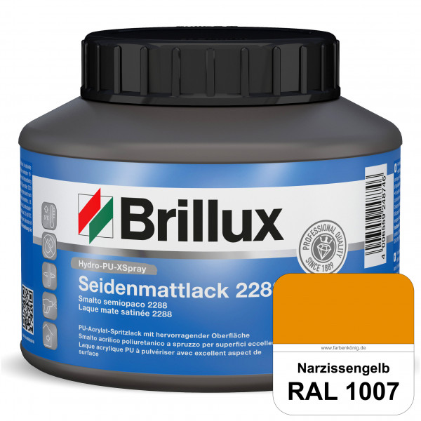 Hydro-PU-XSpray Seidenmattlack 2288 (RAL 1007 Narzissengelb) hochwertiger Lack speziell für das XVLP