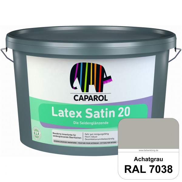 Latex Satin 20 (RAL 7038 Achatgrau) strapazierfähige seidenglänzende Latexfarbe (Innen)