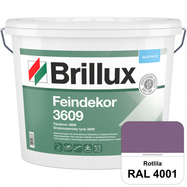 Feindekor ELF 3609 (RAL 4001 Rotlila) Glattputz nach DIN EN 15824 zur Erzielung dekorativer und stra