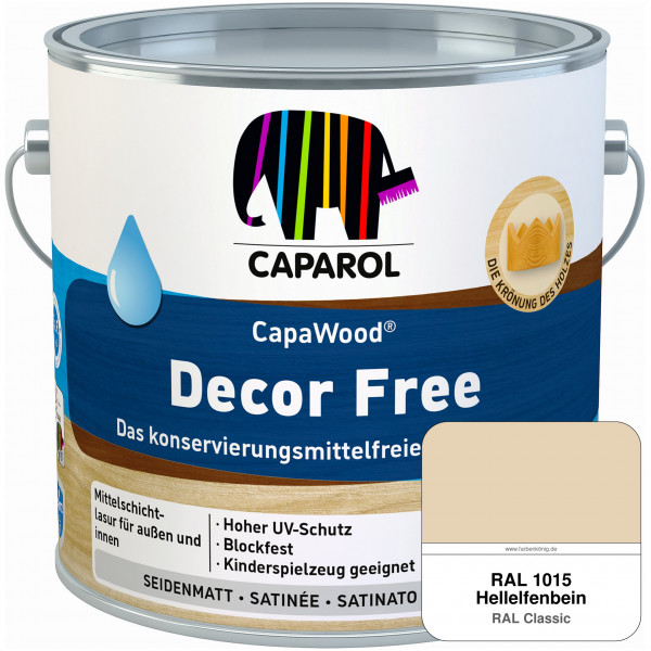 CapaWood® Decor Free (RAL 1015 Hellelfenbein) - ersetzt Capadur DecorLasur KF