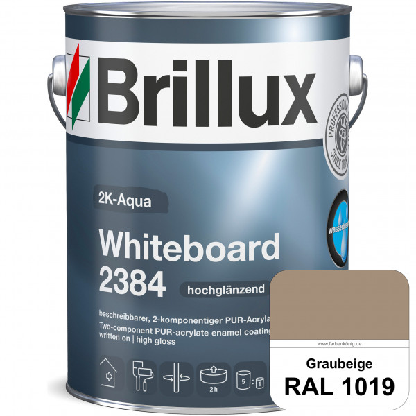 2K-Aqua Whiteboard 2384 (RAL 1019 Graubeige) Zur Erstellung von Whiteboardflächen für die Beschriftu