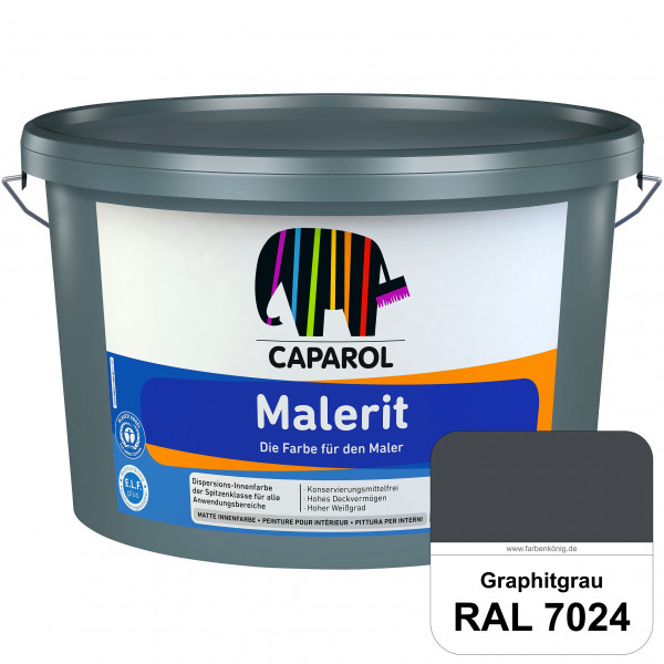 Malerit E.L.F. (RAL 7024 Graphitgrau) matte Innenfarbe für Neu- & Renovierungsanstriche