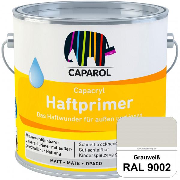 Capacryl Haftprimer (RAL 9002 Grauweiß) Grundierungen Holz, Zink, Hart-PVC, Aluminium, Kupfer (innen