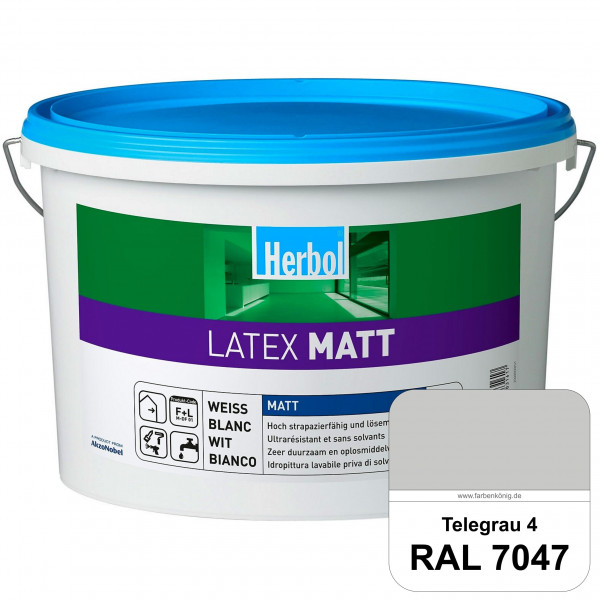 Latex Matt (RAL 7047 Telegrau 4) Matte Latexfarbe mit hoher Strapazierfähigkeit