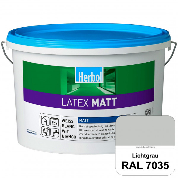 Latex Matt (RAL 7035 Lichtgrau) Matte Latexfarbe mit hoher Strapazierfähigkeit