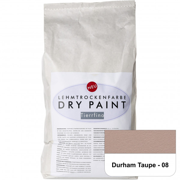 DRY-PAINT Lehmtrockenfarbe - Durham Taupe - 08