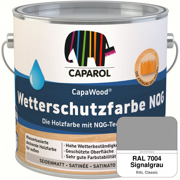CapaWood® Wetterschutzfarbe NQG (RAL 7004 Signalgrau) - ersetzt Capadur Wetterschutzfarbe NQG