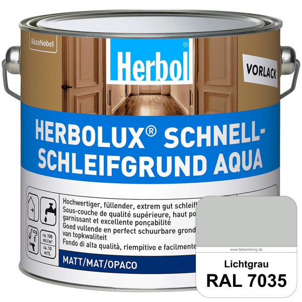 Schnellschleifgrund Aqua (RAL 7035 Lichtgrau) wasserverdünnbarer Vorlack mit hervorragender Schleifb