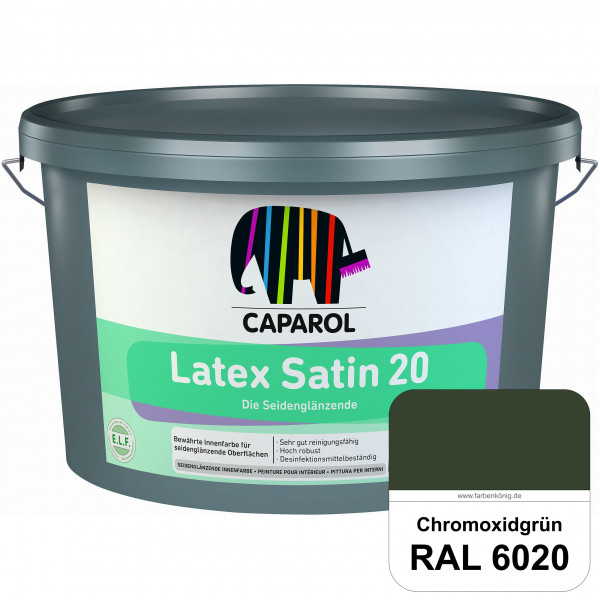 Latex Satin 20 (RAL 6020 Chromoxidgrün) strapazierfähige seidenglänzende Latexfarbe (Innen)