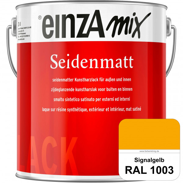 einzA Seidenmatt (RAL 1003 Signalgelb) Lösemittelhaltiger Seidenmattlack