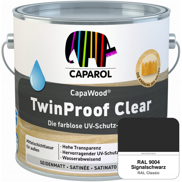 CapaWood® TwinProof Clear (RAL 9004 Signalschwarz) - ersetzt Capadur TwinProof