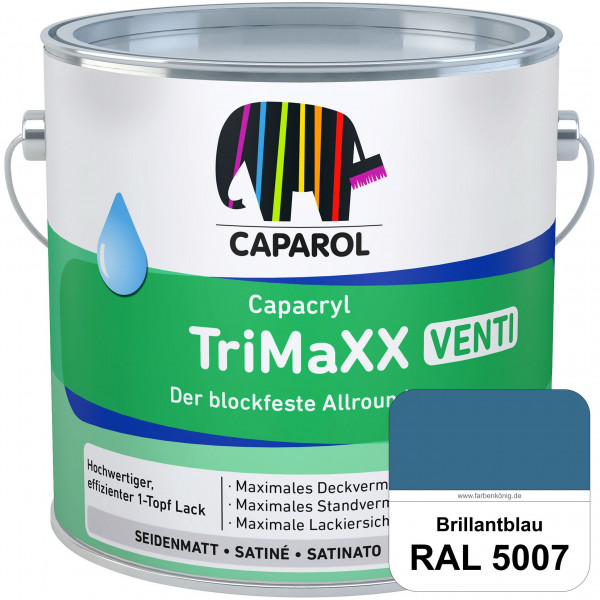 Capacryl TriMaXX Venti (RAL 5007 Brillantblau) Der blockfeste Allrounder für Fenster & Türen