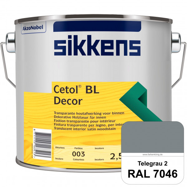 Cetol BL Decor (RAL 7046 Telegrau 2) wasserbasierte & seidenglänzende Dünnschichtlasur für innen