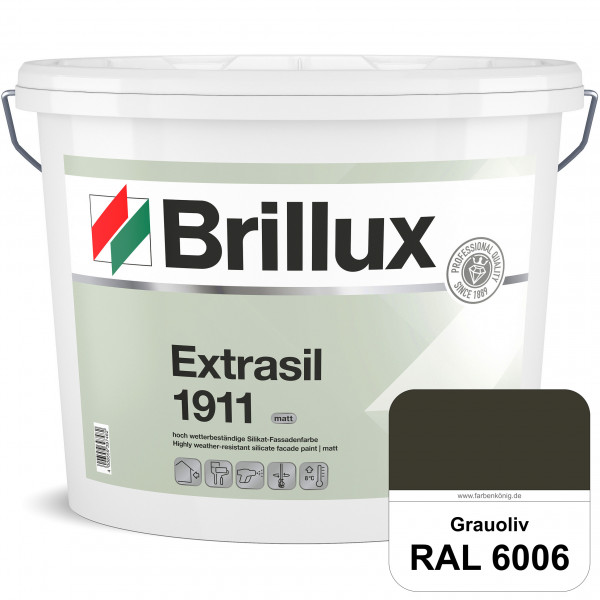 Extrasil 1911 (RAL 6006 Grauoliv) Fassadenfarbe Silikatbasis für Fassaden- und Egalisierungsbeschich