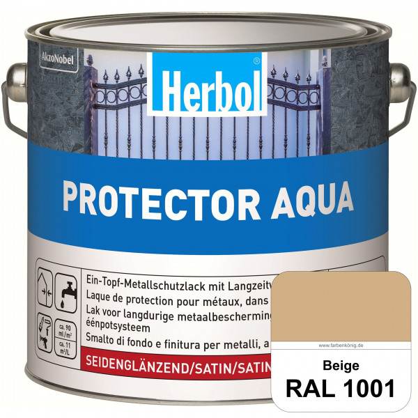 Protector Aqua (RAL 1001 Beige) Lack für Eisen, Stahl und NE-Metalle (Innen&Außen)