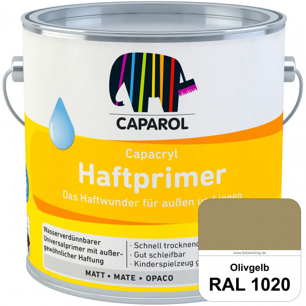 Capacryl Haftprimer (RAL 1020 Olivgelb) Grundierungen Holz, Zink, Hart-PVC, Aluminium, Kupfer (innen