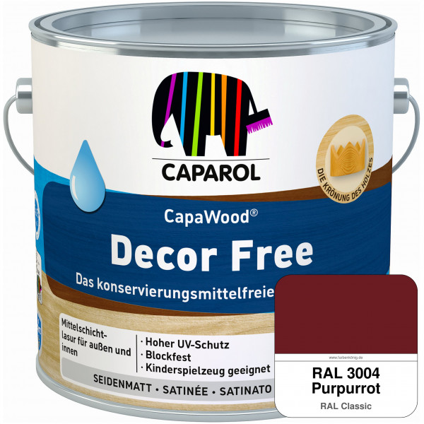 CapaWood® Decor Free (RAL 3004 Purpurrot) - ersetzt Capadur DecorLasur KF