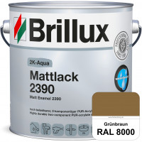 2K-Aqua Mattlack 2390 (RAL 8000 Grünbraun) mechanisch und chemisch hoch belastbar für außen & innen