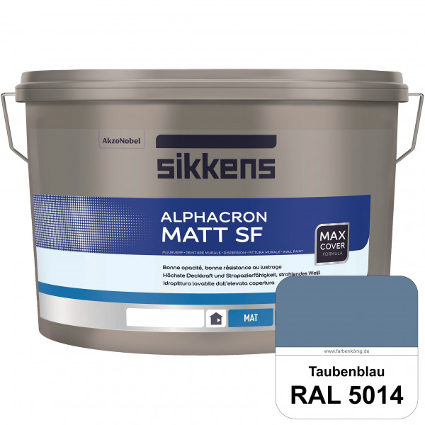 Alphacron Matt SF (RAL 5014 Taubenblau) stumpfmatte & hochwertige Premium-Wandfarbe (innen)