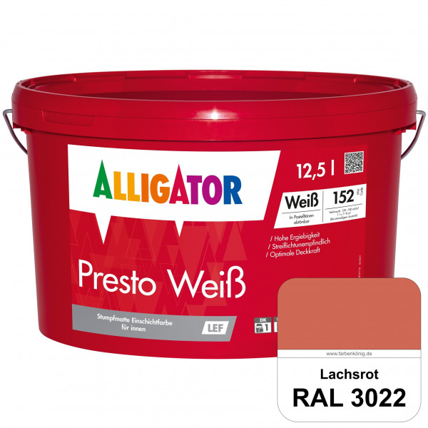 Presto Weiß LEF (RAL 3022 Lachsrot)