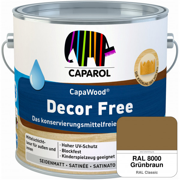 CapaWood® Decor Free (RAL 8000 Grünbraun) - ersetzt Capadur DecorLasur KF