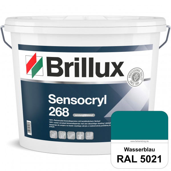 Sensocryl ELF 268 (RAL 5021 Wasserblau) hochwertige seidenglänzende & strapazierfähige Reinacrylat-I
