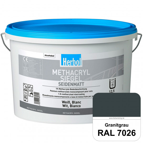 Methacryl Siegel (RAL 7026 Granitgrau) seidenmatte 1K-Beschichtung Böden (Innen & Außen)