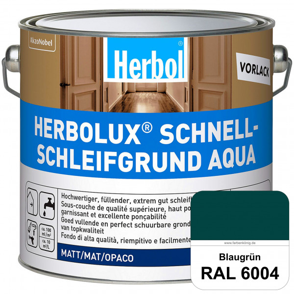 Schnellschleifgrund Aqua (RAL 6004 Blaugrün) wasserverdünnbarer Vorlack mit hervorragender Schleifba
