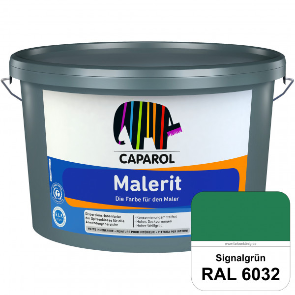 Malerit E.L.F. (RAL 6032 Signalgrün) matte Innenfarbe für Neu- & Renovierungsanstriche