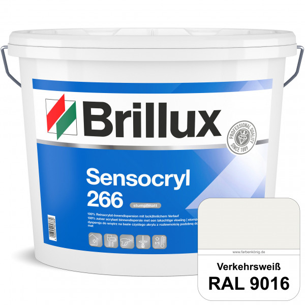 Sensocryl ELF 266 (RAL 9016 Verkehrsweiß) stumpfmatte hochwertige Reinacrylat-Innendispersion für Ar