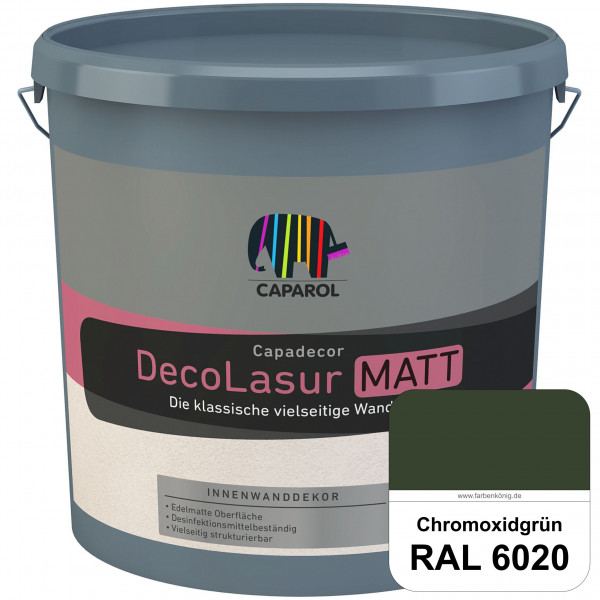Capadecor DecoLasur Matt (RAL 6020 Chromoxidgrün) Matte Lasurfarbe auf Dispersionsbasis (innen)