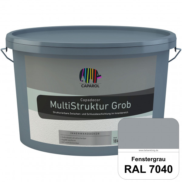Capadecor MultiStruktur grob (RAL 7040 Fenstergrau) quarzgefüllte Zwischen- und Schlußbeschichtung i