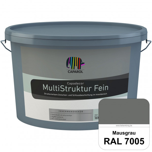 Capadecor MultiStruktur fein (RAL 7005 Mausgrau) quarzgefüllte Zwischen- und Schlußbeschichtung in f