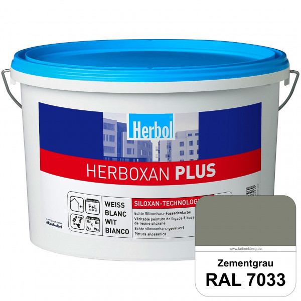 Herboxan Plus (RAL 7033 Zementgrau) Siliconharz-Fassadenfarbe für längere saubere Fassaden