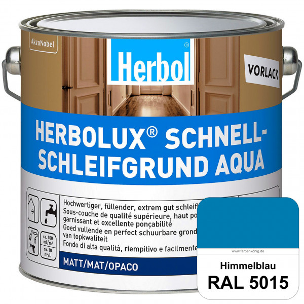 Schnellschleifgrund Aqua (RAL 5015 Himmelblau) wasserverdünnbarer Vorlack mit hervorragender Schleif