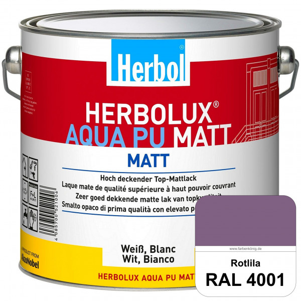 Herbolux Aqua PU Matt (RAL 4001 Rotlila) Top-PU-Mattlack auf Wasserbasis (Innen)