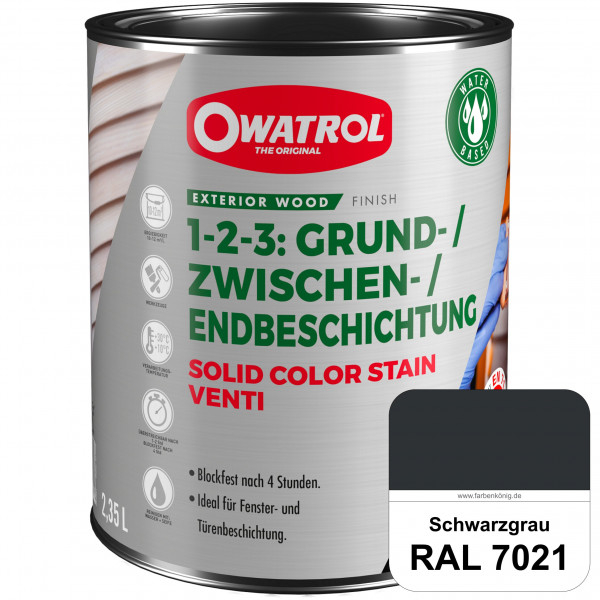 SOLID COLOR STAIN VENTI (RAL 7021 Schwarzgrau)