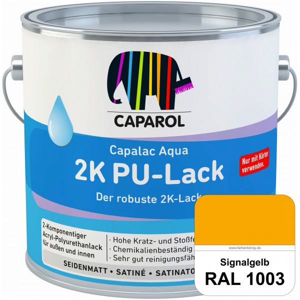 Capalac Aqua 2K PU-Lack (RAL 1003 Signalgelb) chemisch und mechanisch widerstandsfähige Lackierungen