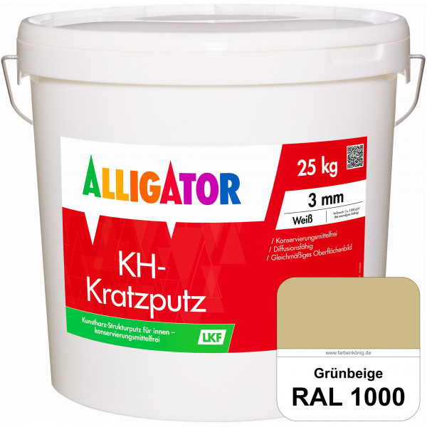 KH-Kratzputz LEF 2 mm (RAL 1000 Grünbeige)
