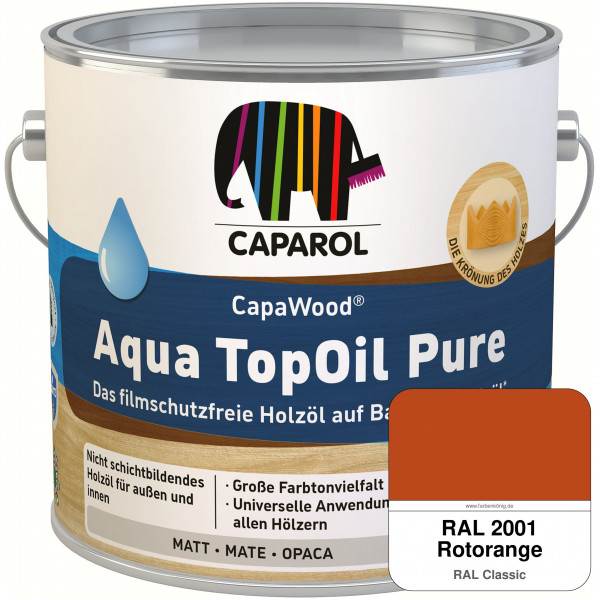 CapaWood® AquaTopOil Pure (RAL 2001 Rotorange) - ersetzt CapaGreen Holz-Öl Aqua