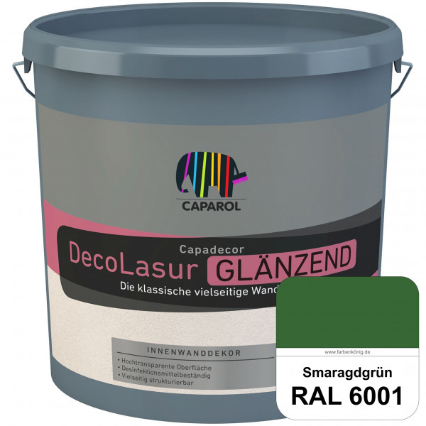 Capadecor DecoLasur Glänzend (RAL 6001 Smaragdgrün) Glänzende Lasurfarbe auf Dispersionsbasis (innen