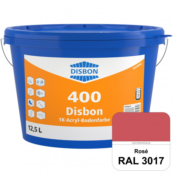 Disbon 400 1K-Acryl-Bodenfarbe (RAL 3017 Rosa) Dispersionsbeschichtung für mineralische Bodenflächen