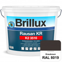 Rausan KR K2 3516 (RAL 8019 Graubraun) Organisch gebundener Kratzputz für wetterbeständige Oberfläch