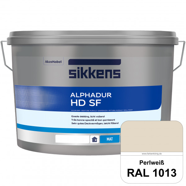 Alphadur HD SF (RAL 1013 Perlweiß) matte hochdeckende waschbeständige Innenwandfarbe