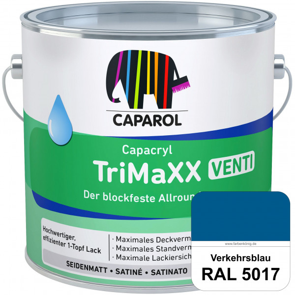 Capacryl TriMaXX Venti (RAL 5017 Verkehrsblau) Der blockfeste Allrounder für Fenster & Türen