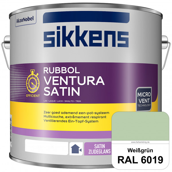 Rubbol Ventura Satin (RAL 6019 Weißgrün) Seidenglanzlack (lösemittelhaltig) Fenster & Türen außen